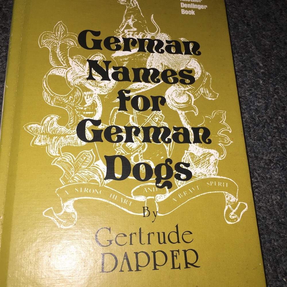 German names for German dogs book